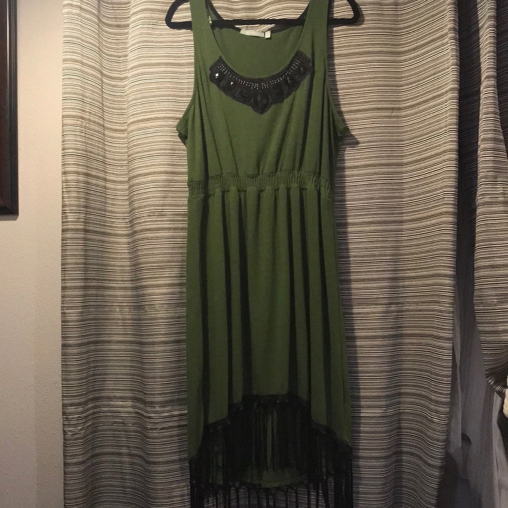 Olive green dress